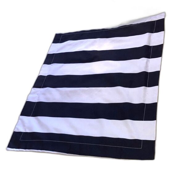 JUICY COUTURE Home Pillow Sham Blue White Cabana Stripes and Pink Standard Size - Picture 1 of 10